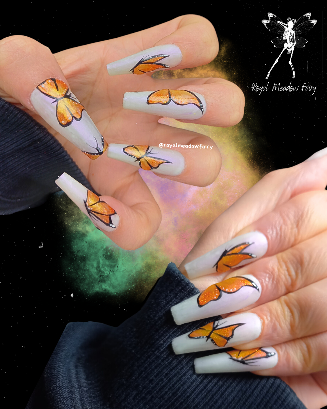 Animal and animal print freehand nail art