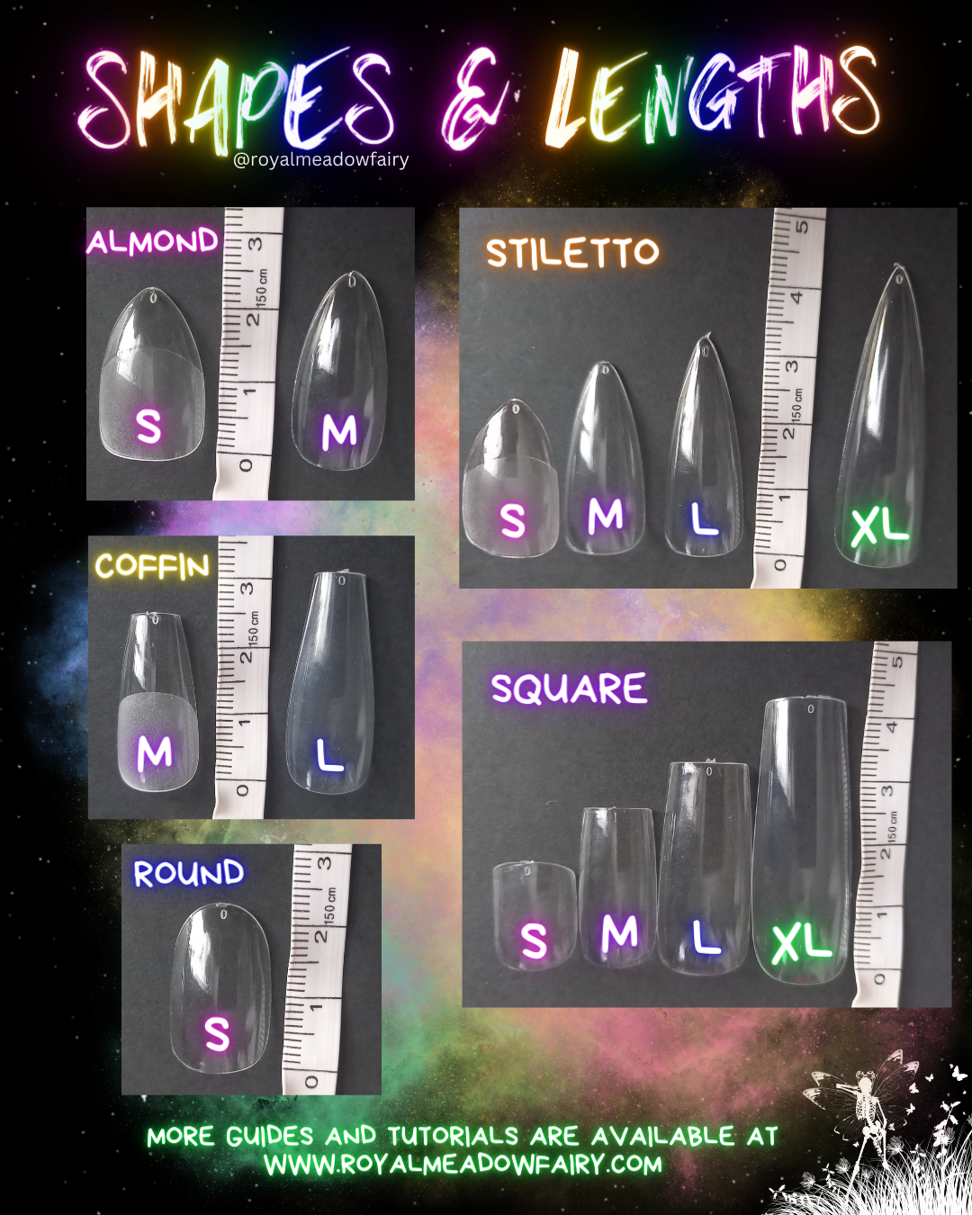 press on nails shapes and lengths UK