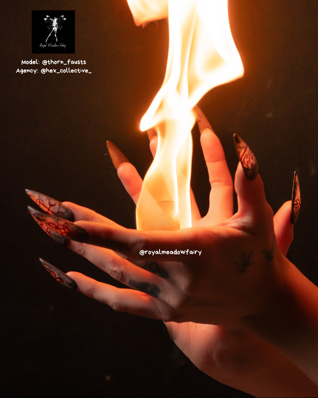gothic witchy alt press on nails uk