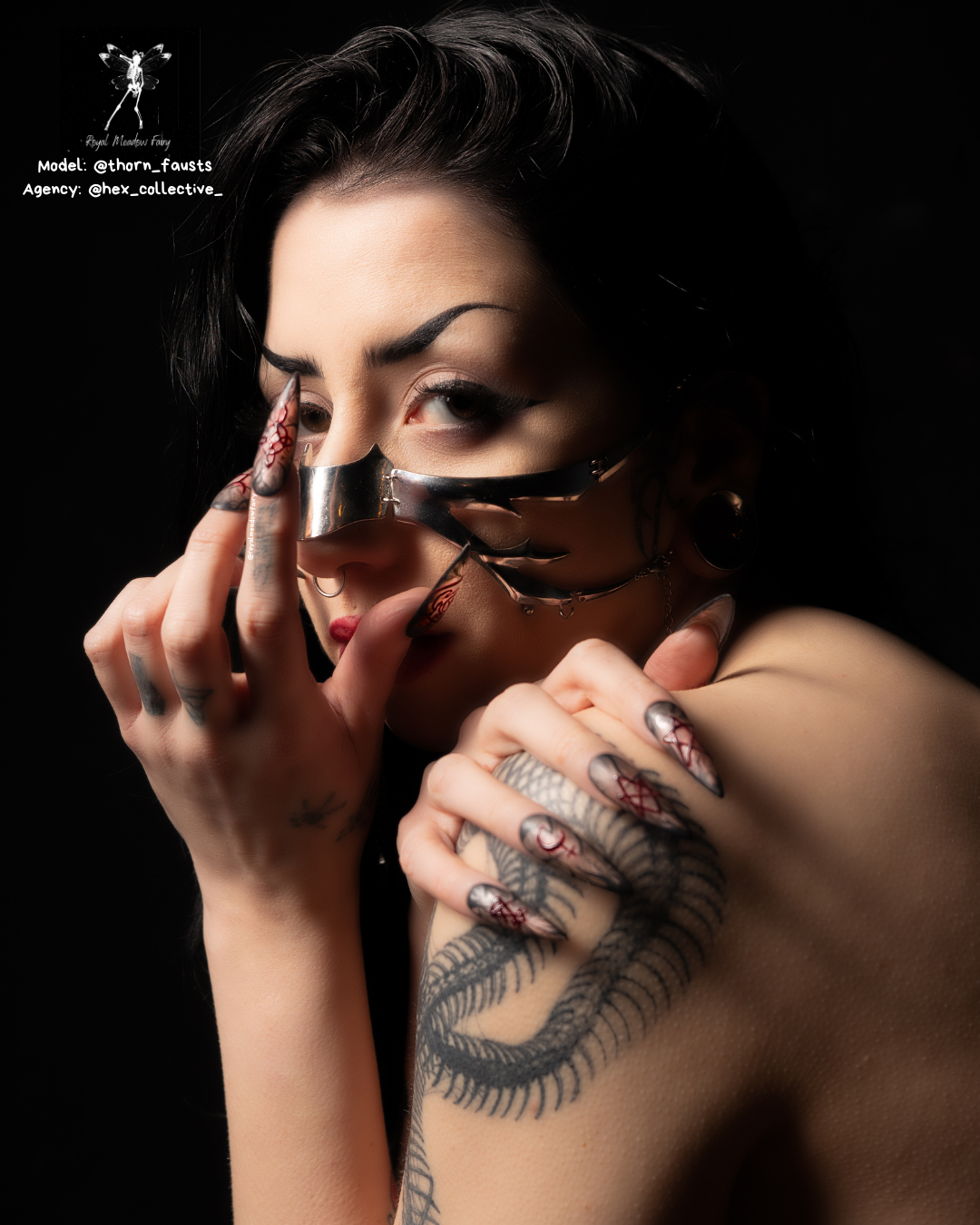 alt witch best uk press on nails gothic realistic blood satanic symbols nail art design