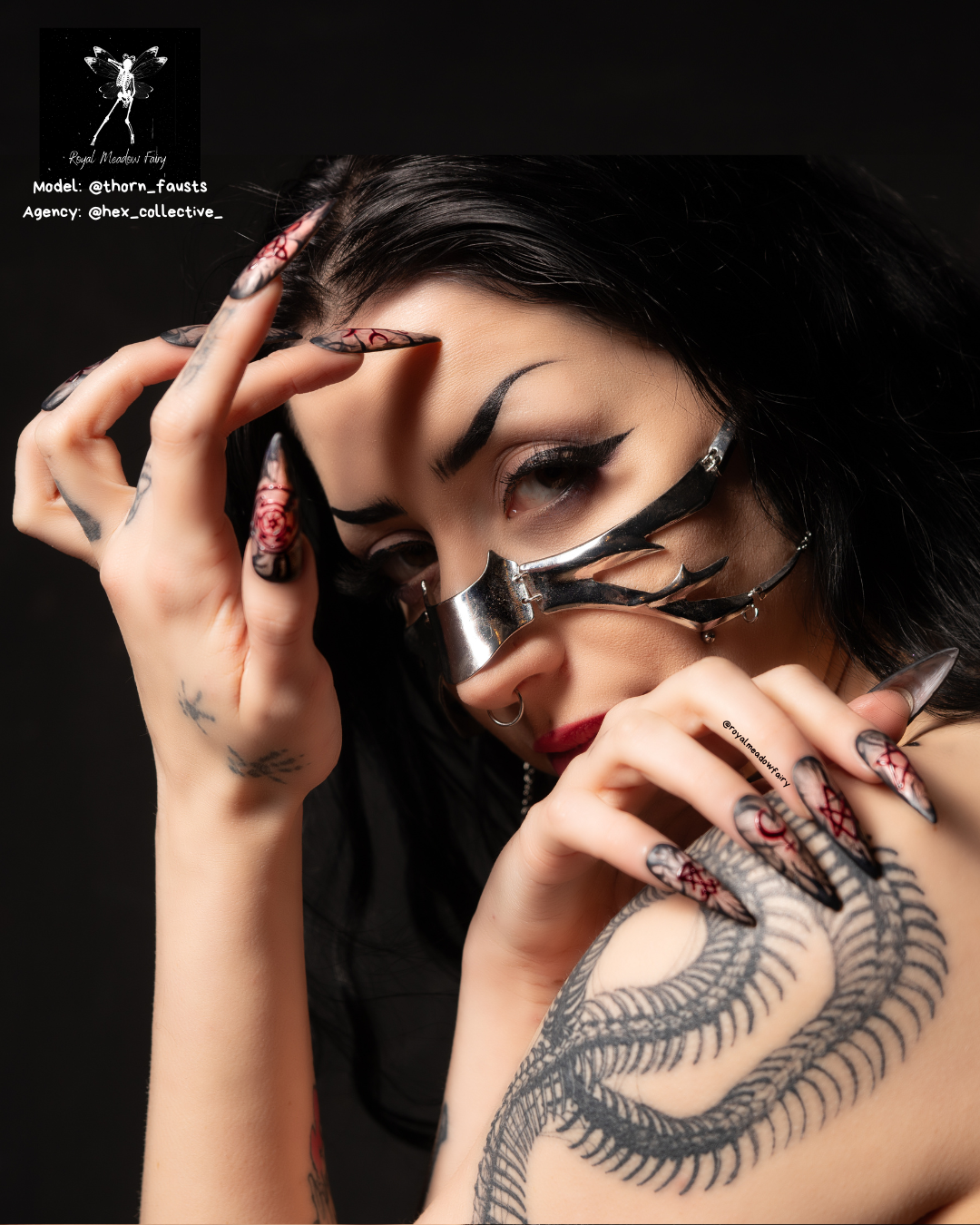witchy satanic bloody symbol press on nails best in the uk