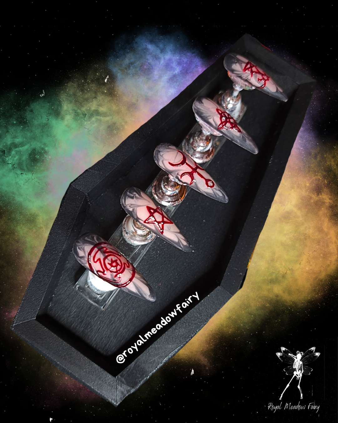 Hecate goddess symbol UK alt gothic press on nails