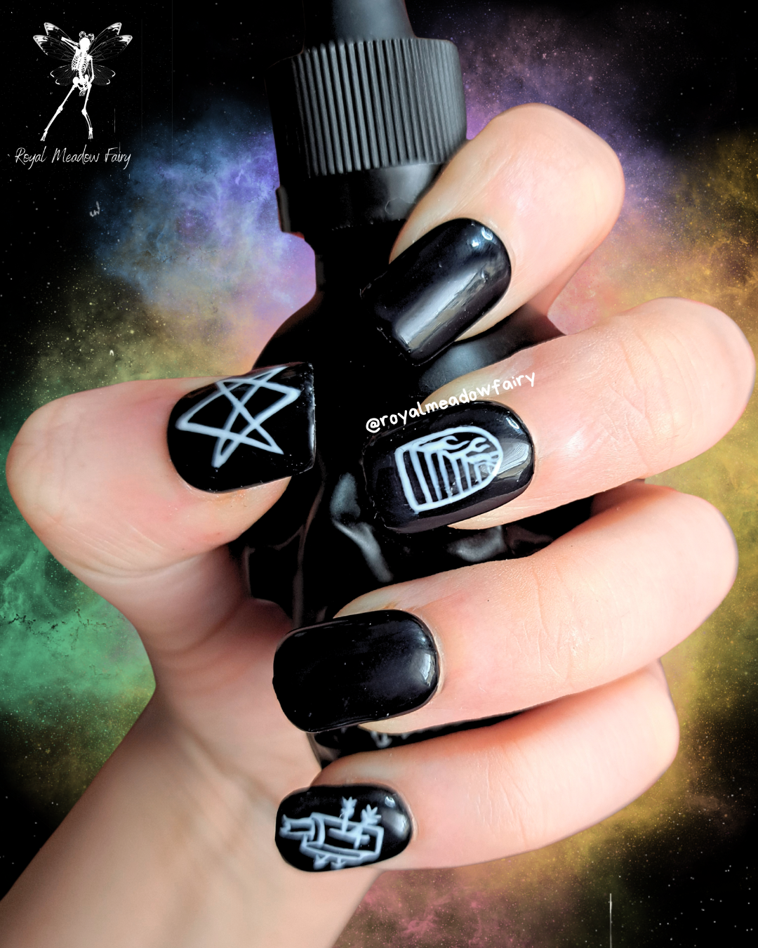 uk luxury press on nails emo alt band