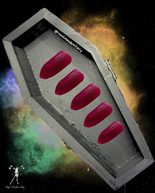 burgundy gothic alt best quality UK press on nails