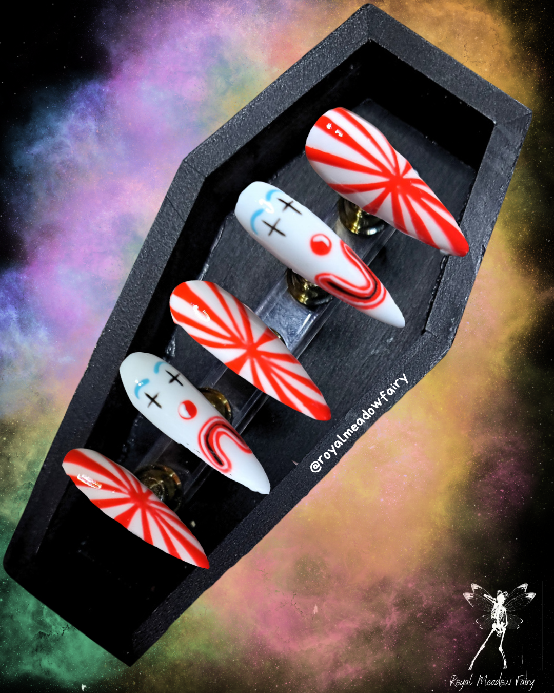 circus clown press on nails uk strong