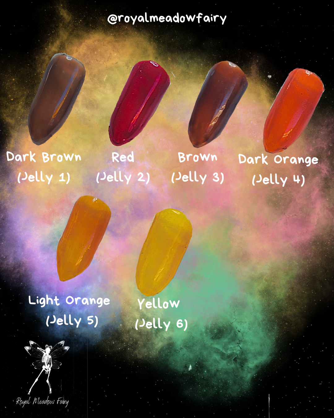 jelly nail colour chart UK press on nails