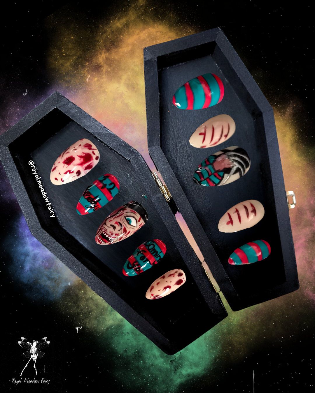 Freddy Kruger nightmare on elm street press on nails