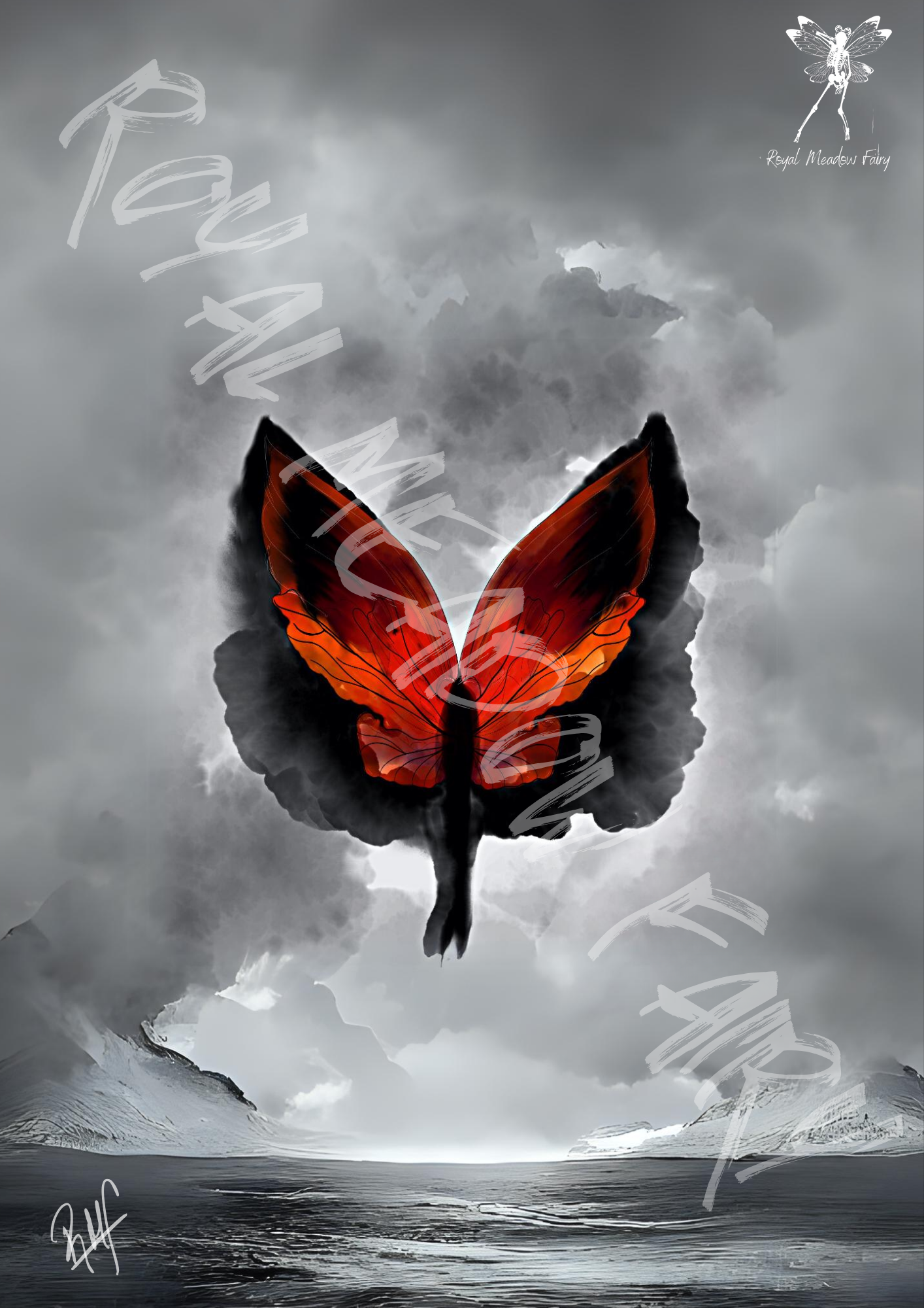 Fluttering Embers Gloss Art Print