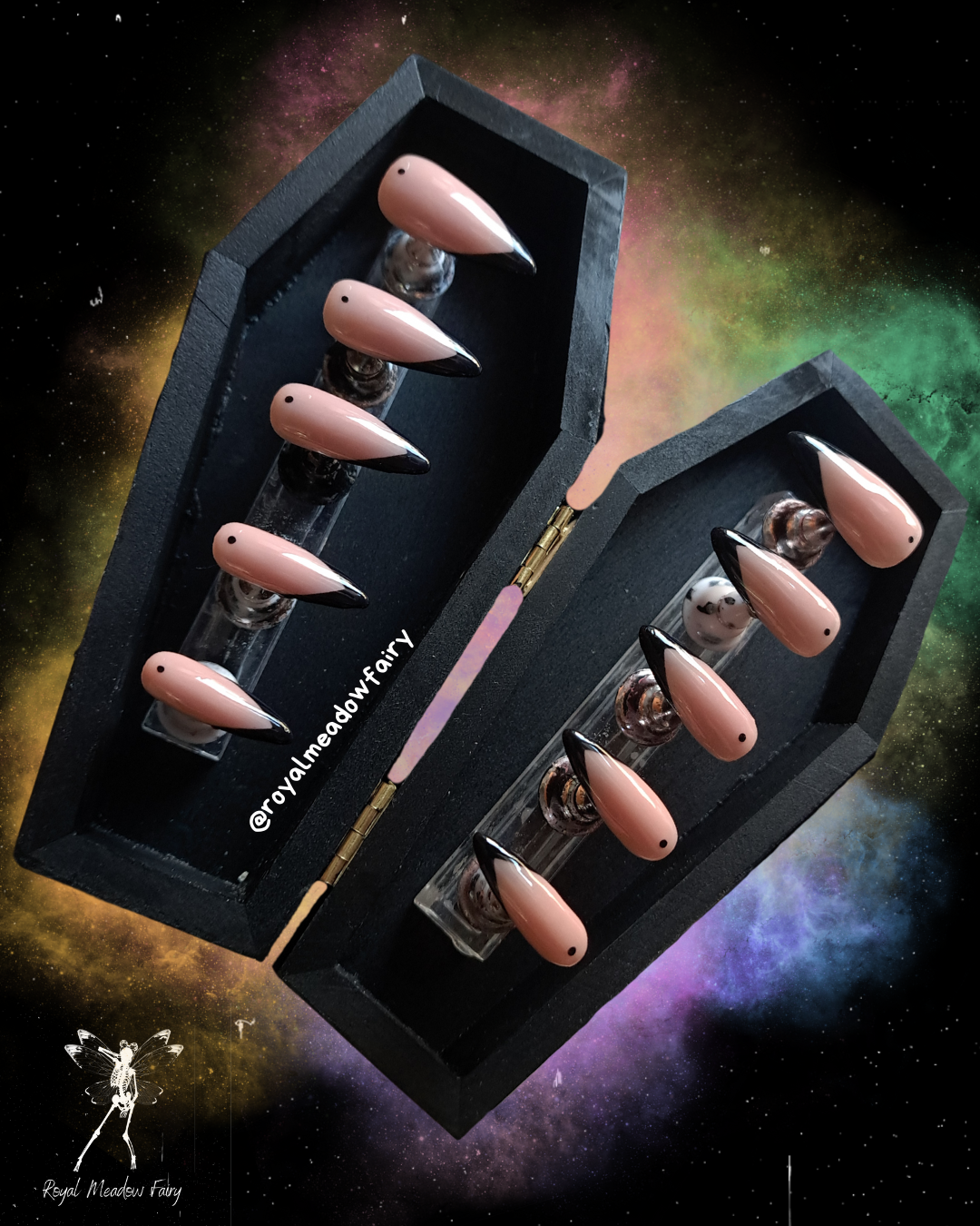 modern french tip alt UK durable press on nails