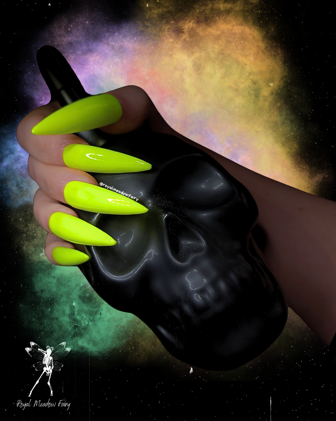 bright yellow press on nails uk