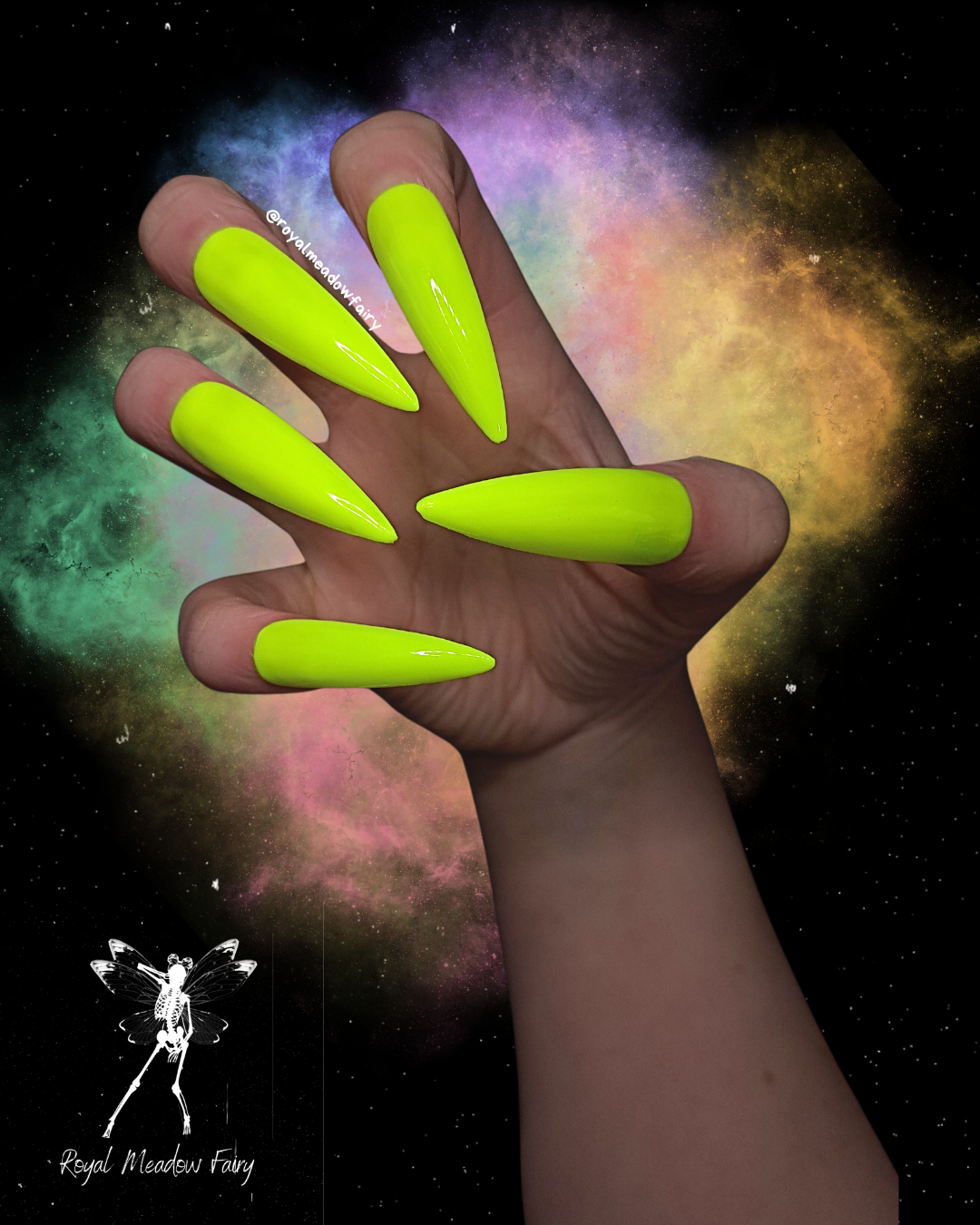 bright neon yellow press on nails best quality
