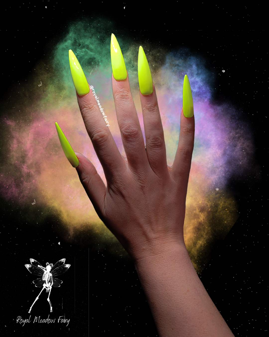 luminous yellow press on nails uk