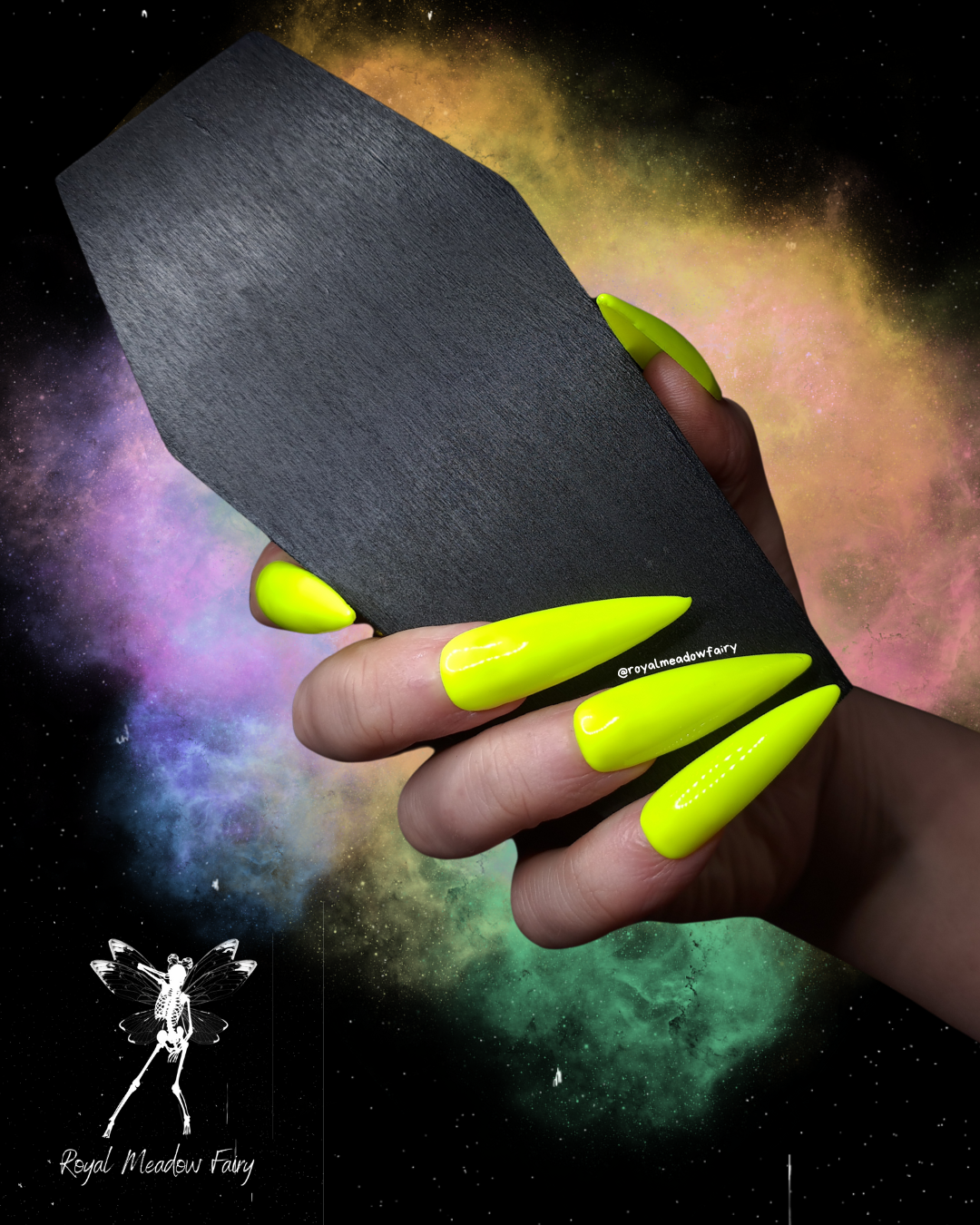best uk press on nails luminous yellow