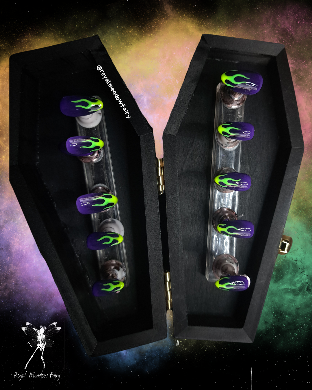 ombre flame uk alt handmade press on nails best quality durable