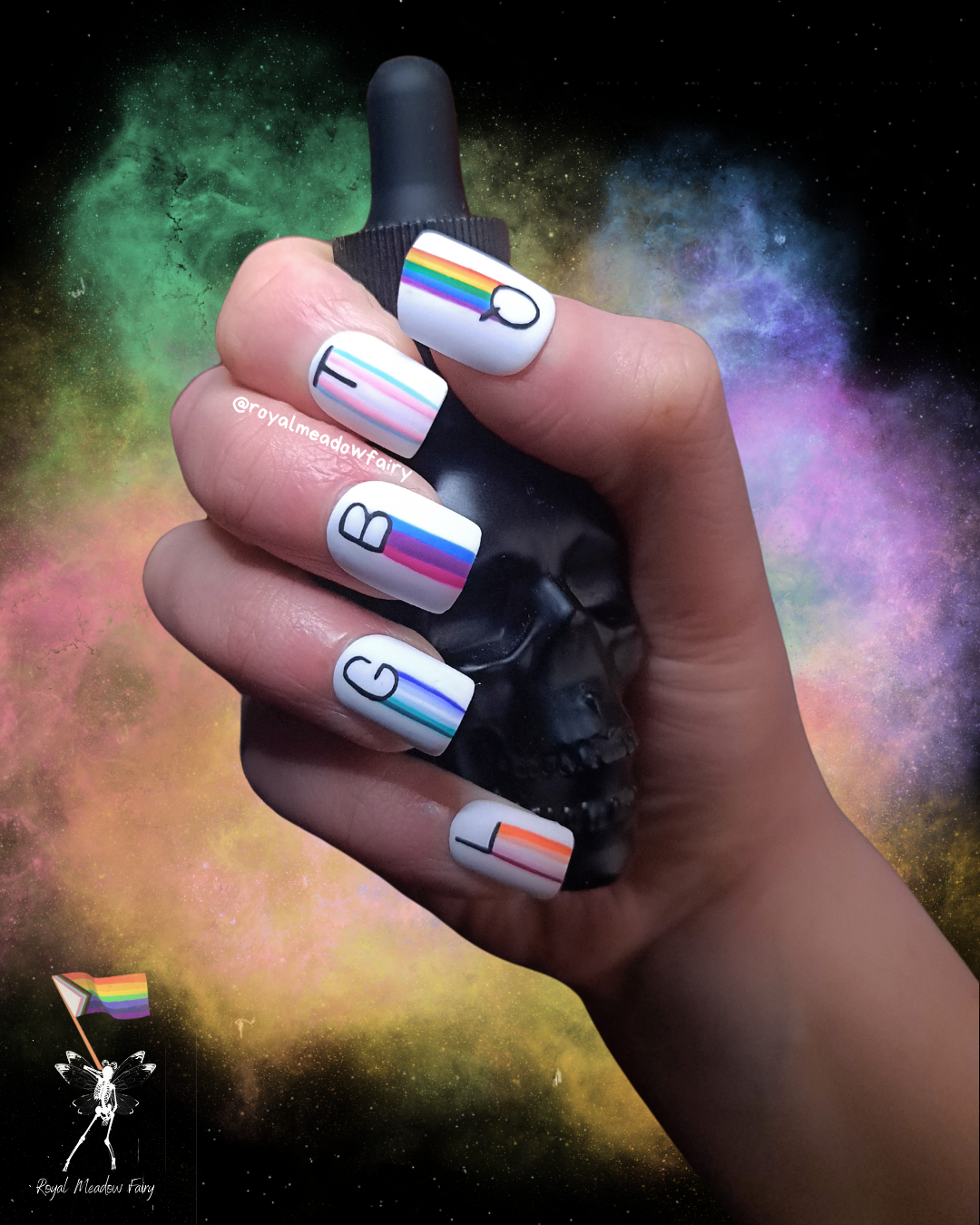 lgbtq pride queer press on nails uk