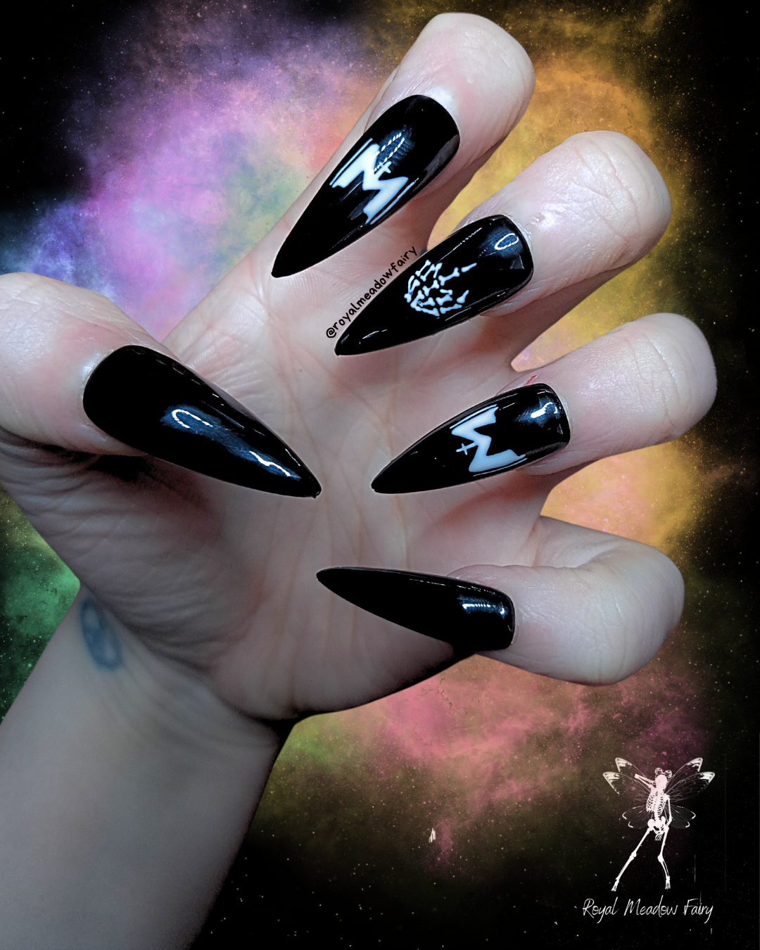uk hand made luxury Motionless In White alt press on nails
