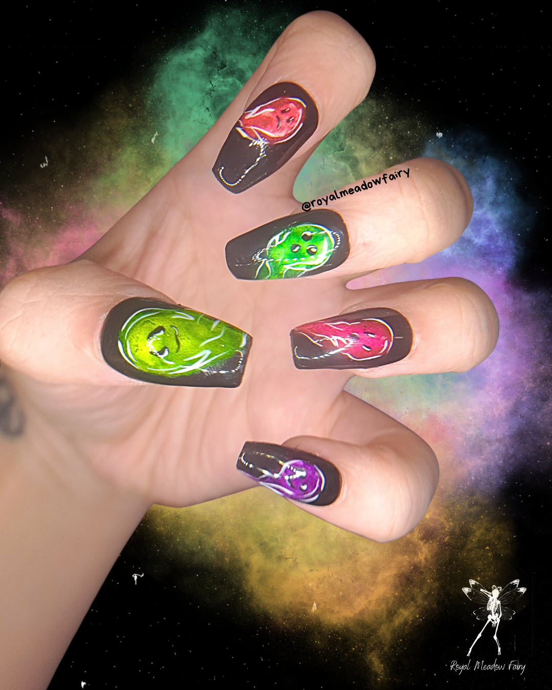 cute spooky alt gothic press on nails UK delivery