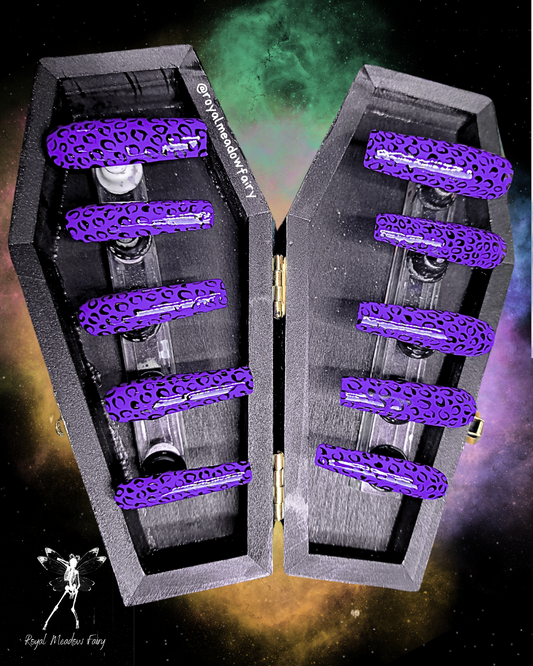 Purple and black UK durable best quality handmade press on nails