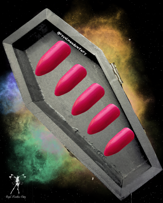 Pink red UK strong durable press on nails