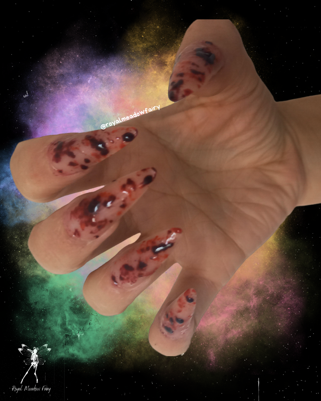 horror gore bloody press on nail extensions Halloween cosplay