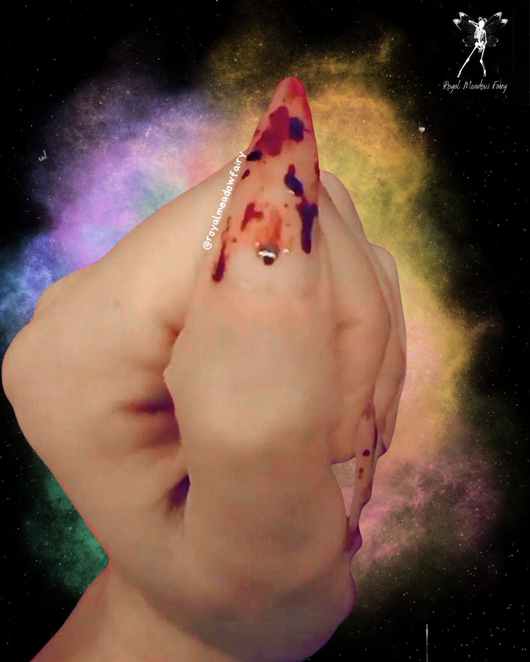 realistic dripping blood nails long stiletto