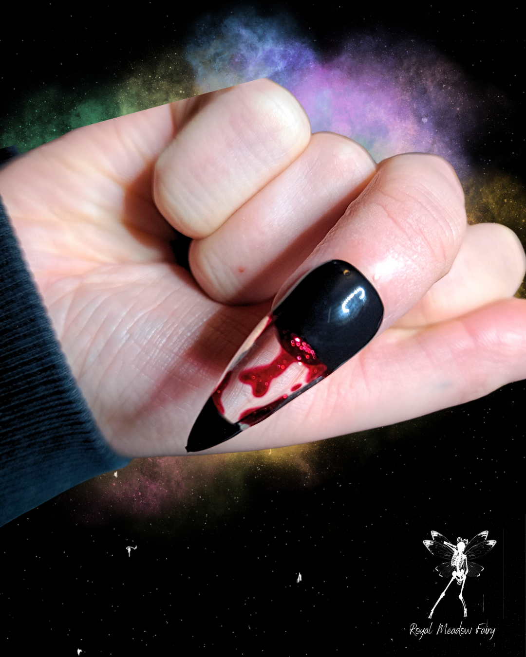 red glitter lava lamp press on nails uk