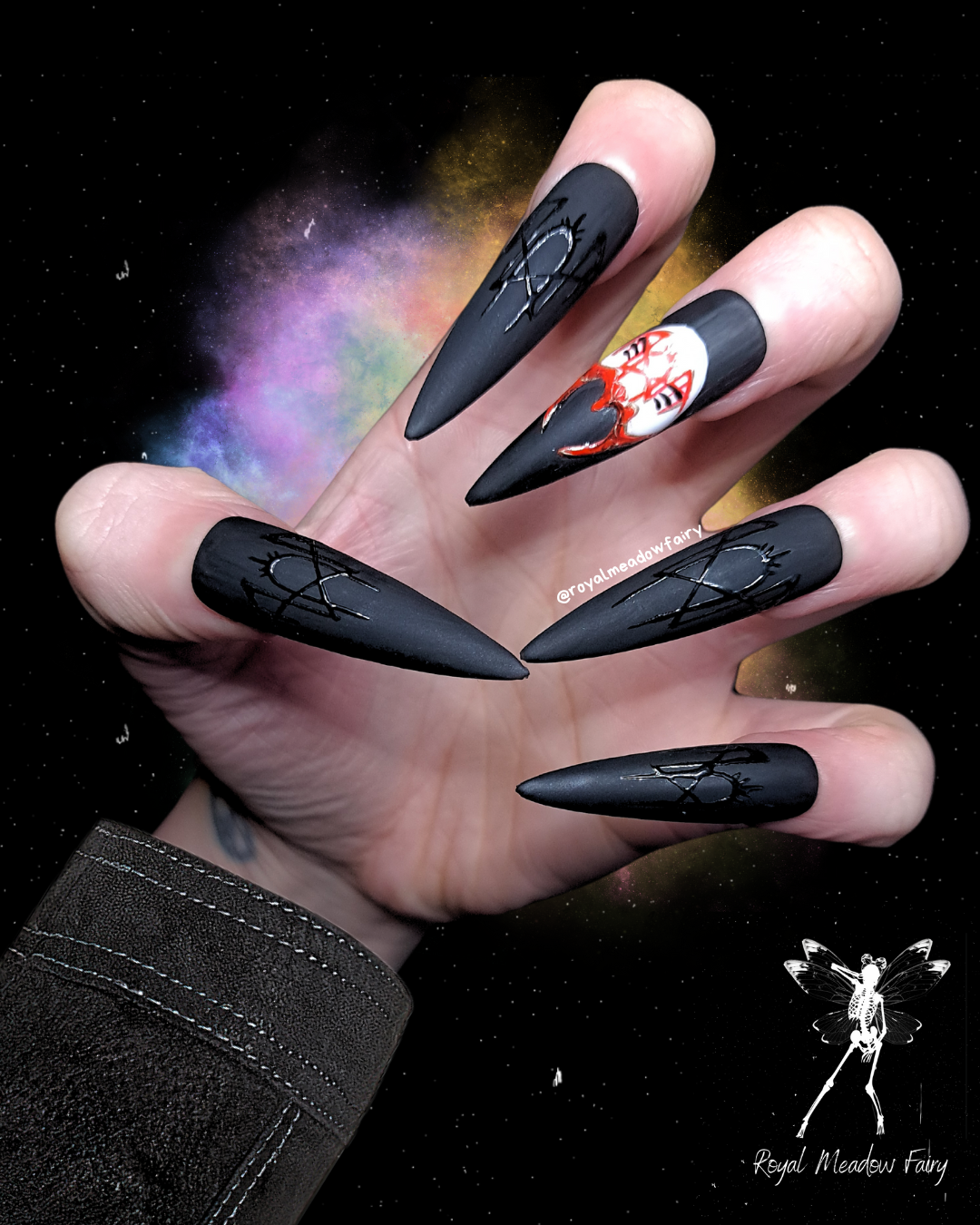 emo alt band press on nails