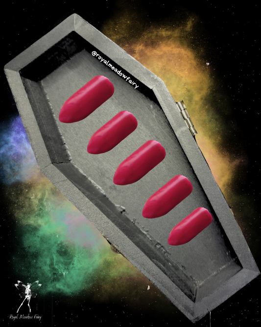 deep red gothic alt UK strong press on nails
