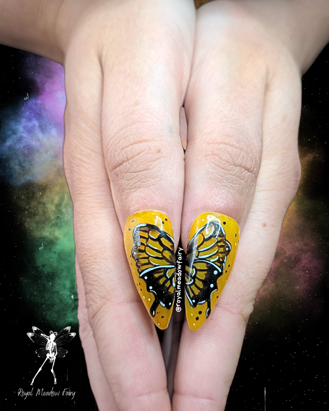 butterfly alt press on nails UK