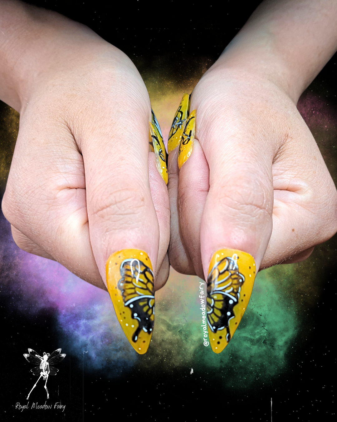 tattoo inspired UK alt gothic press on nails