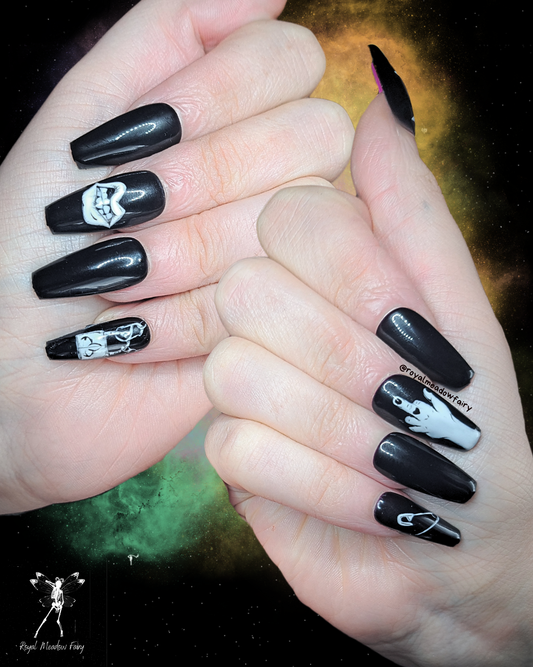 yungblud Dom Harrison press on nails alt emo uk