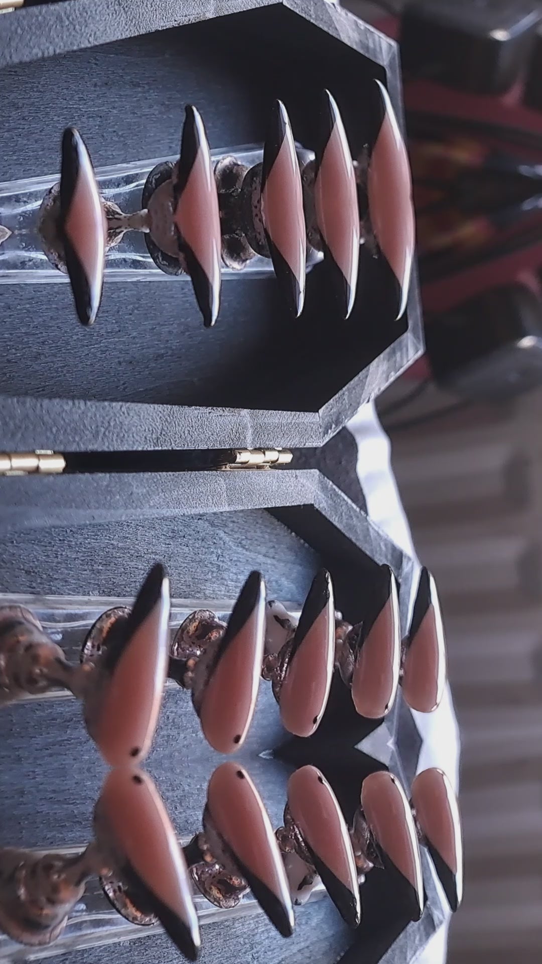 French tip alt gothic press on nails UK