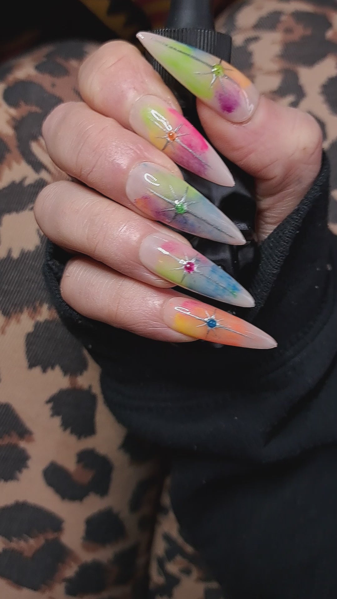 the best uk press on nails spring stars and colourful rainbow