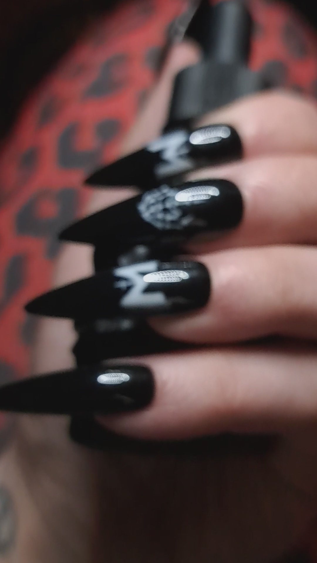 Motionless In White uk luxury salon quality press on nails uk alt emo band