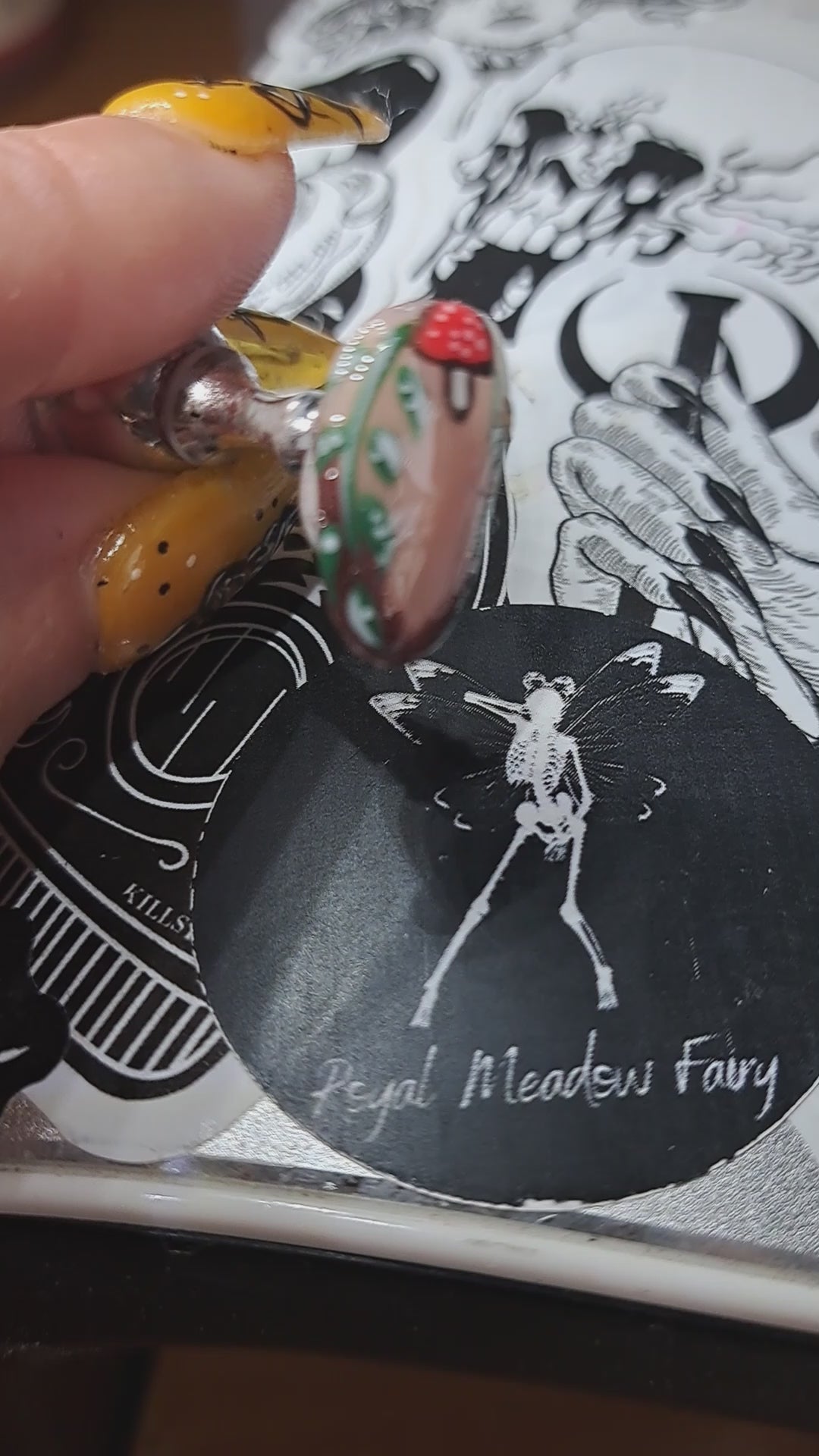 fairycore toadstool alt witchy press on nails best in the uk