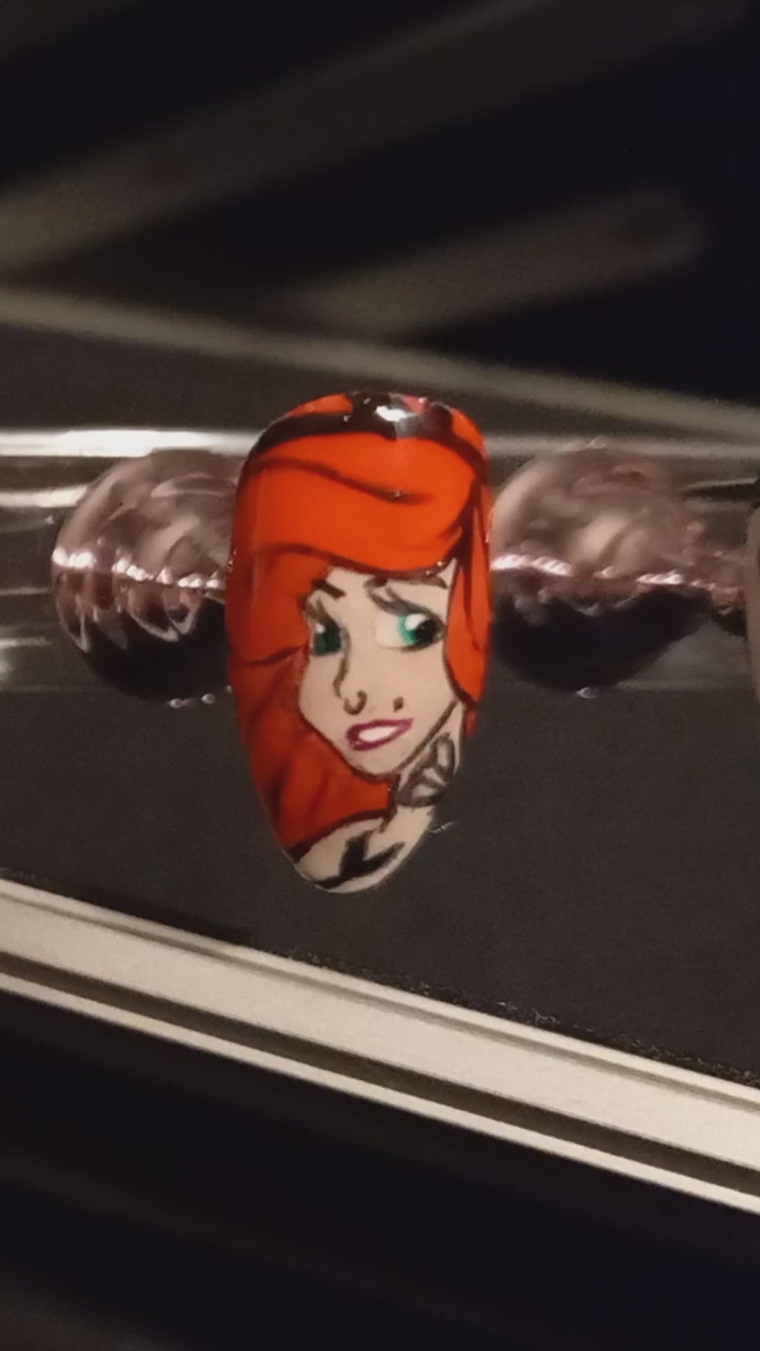 goth princess punk princess nail art design