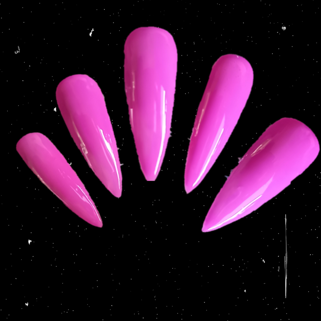one colour plain nails 