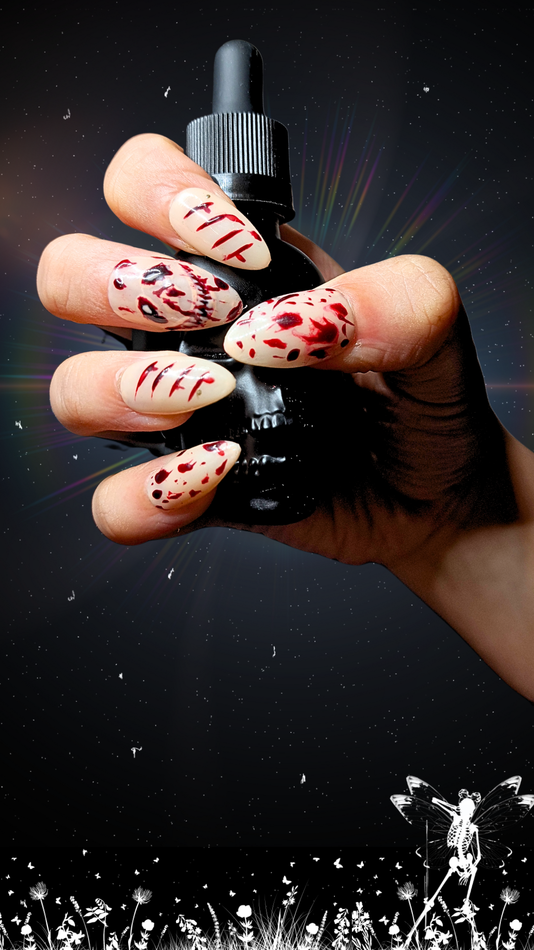 horror gore bloody false nails 