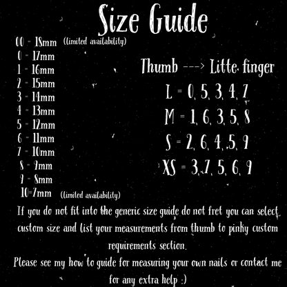 sizing guide how to work out your nail size for press on nails 