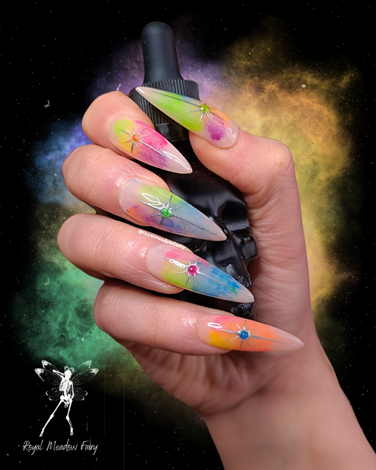 best press on nails uk colourful rainbow and nude spring press on nails 