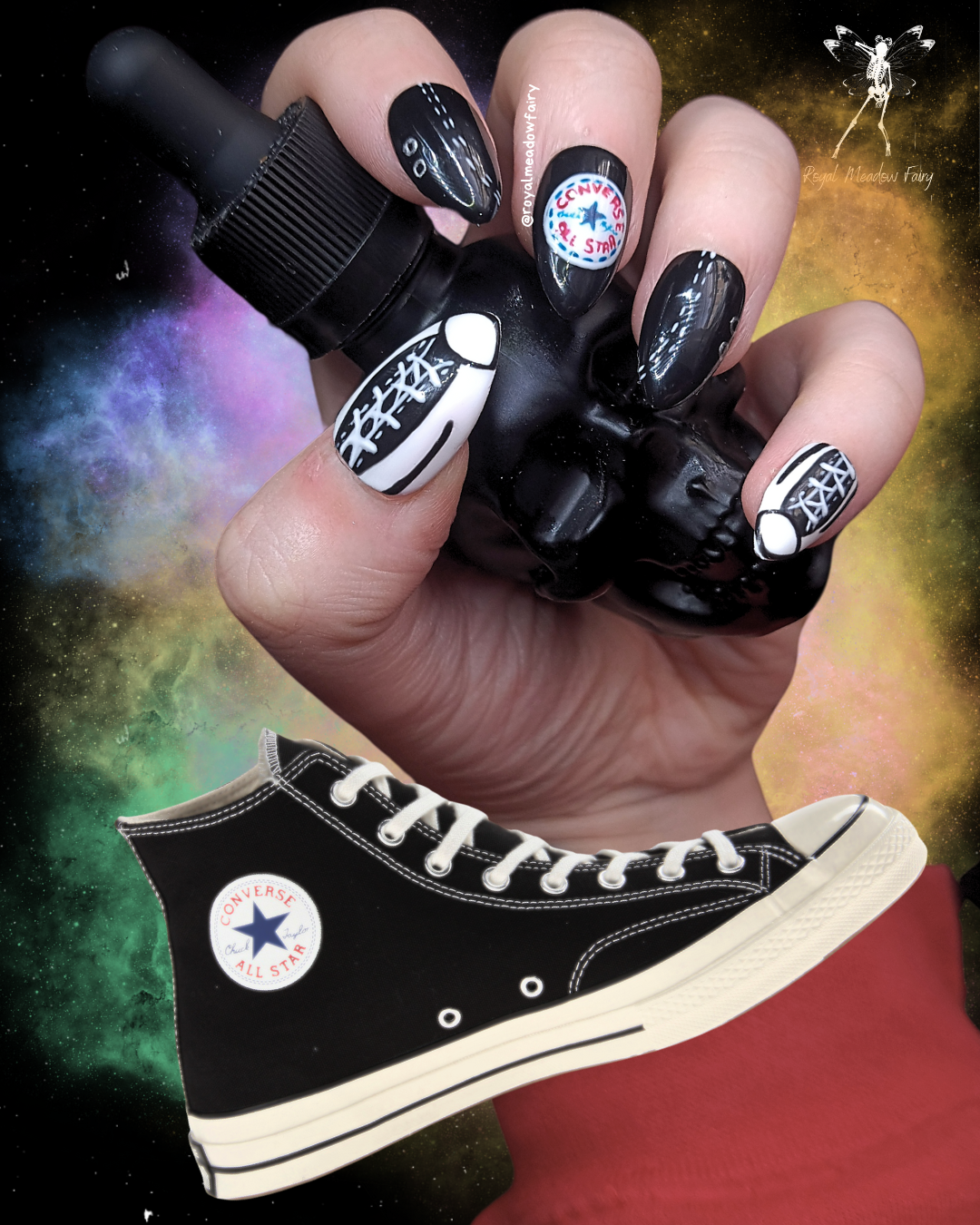 strong durable uk emo alt press on nails