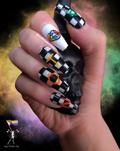 not a phase emo pride press on nails 