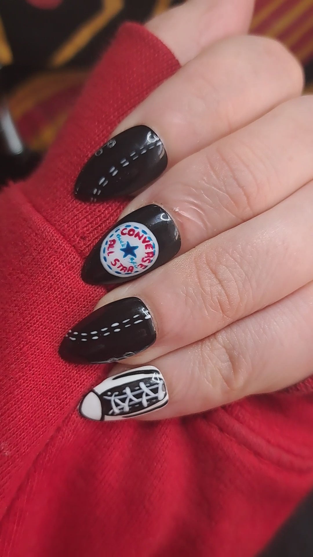 alt emo converse UK press on nails