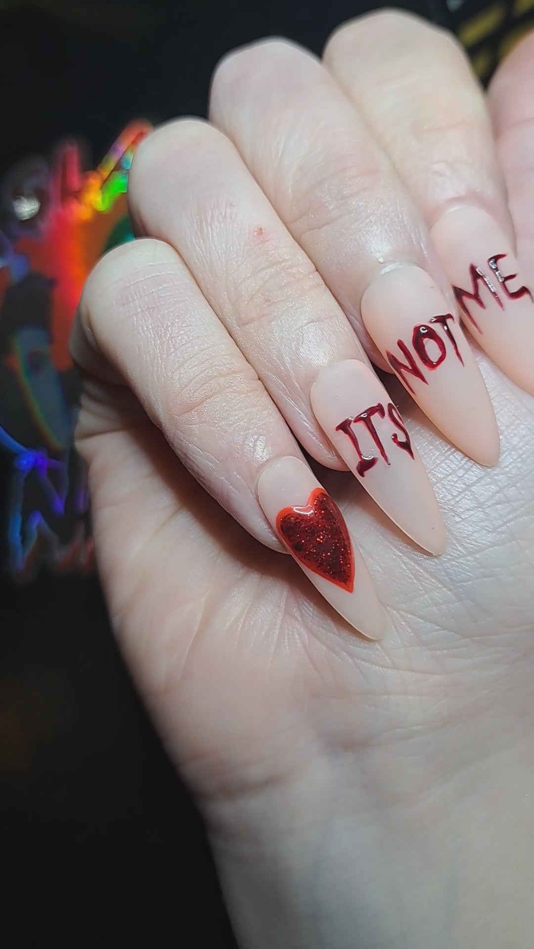 its not me its you anti valentines alt press on nails