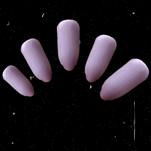 Gloss lavender purple fake nails 