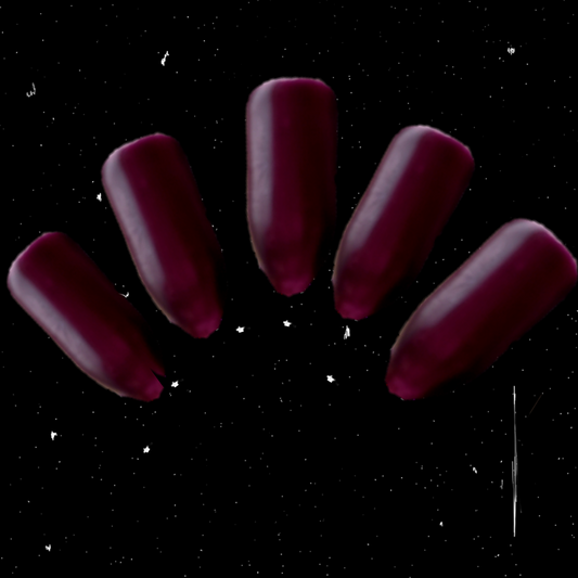 Aubergine purple false nails 