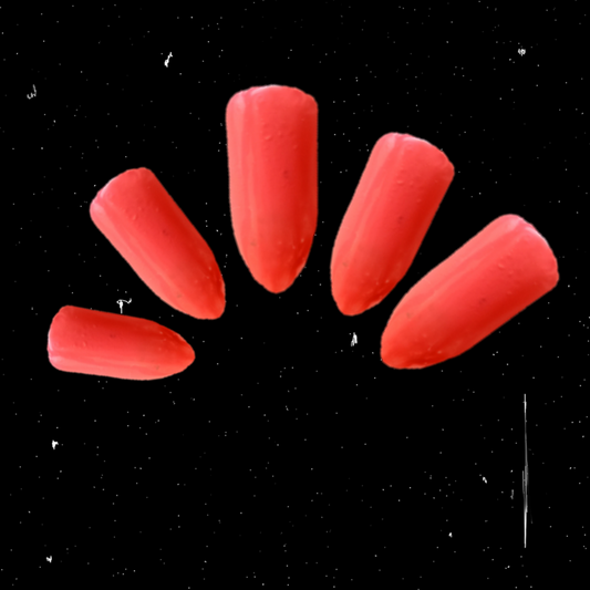 Strawberry red fake nails 