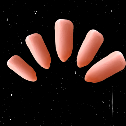 Salmon pink press on nails 
