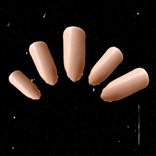 Pale brown stick on nails 