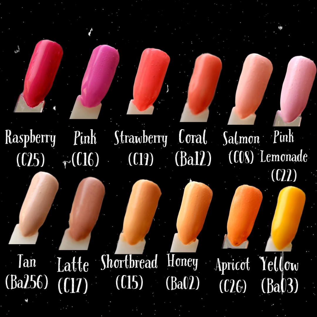 press on fake nail extensions colour options grid 